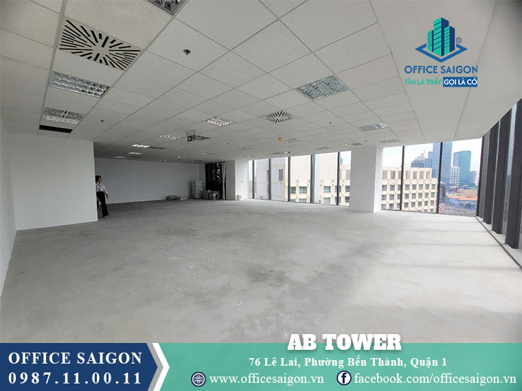 Diện tích văn phòng 100m2 tại toà nhà AB