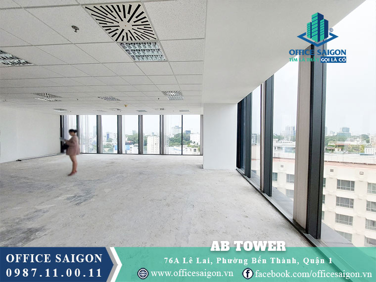 Diện tích văn phòng 150m2 tại toà nhà AB