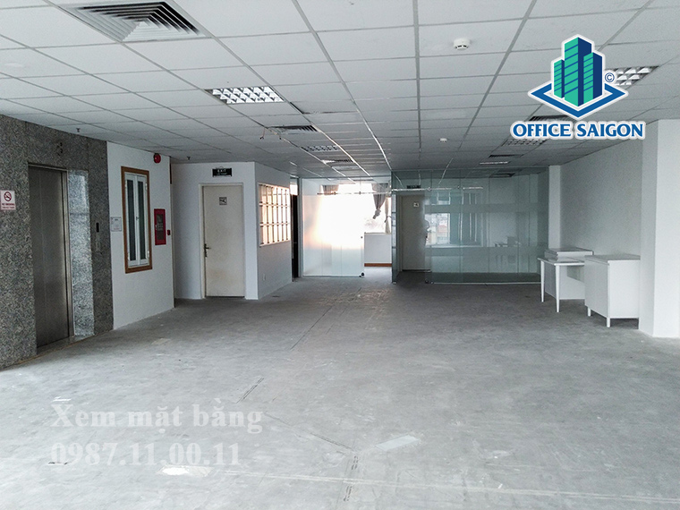 Mặt bằng trống tại văn phòng cho thuê Đông Tây TCI Building Quận Bình Thạnh