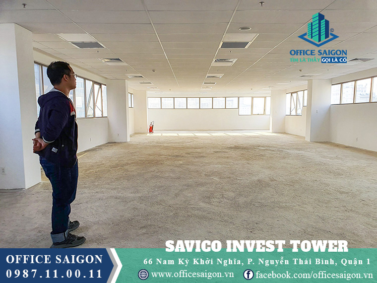 Mặt bằng tại tầng trệt đang cho thuê tại tòa nhà Savico Invest Tower