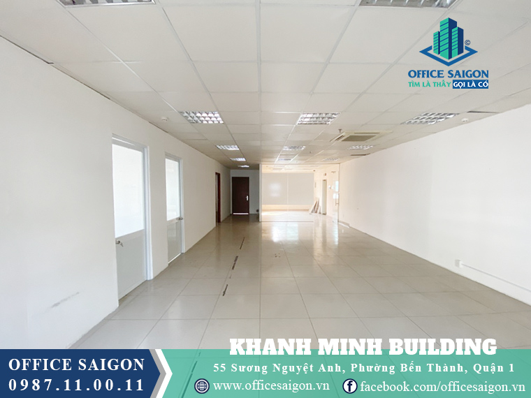 View phòng 60m2 cho thuê tại tòa nhà Khánh Minh Sương Nguyệt Ánh