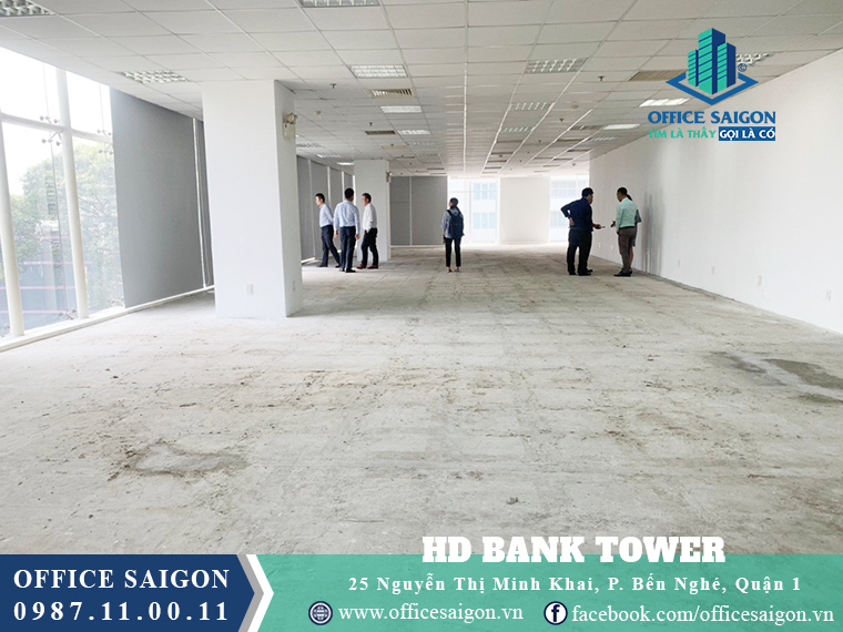 Diện tích 250m2 cho thuê tại HD Bank tower quận 1