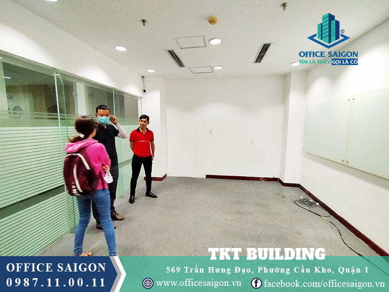 Mặt bằng tầng lửng TKT Building quận 1 đang cho thuê