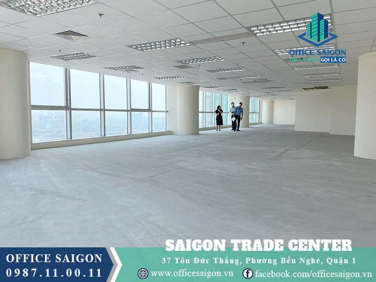 View diện tích lớn hơn 500m2 khách hàng mới trả tại tòa nhà Saigon Trade Center tower