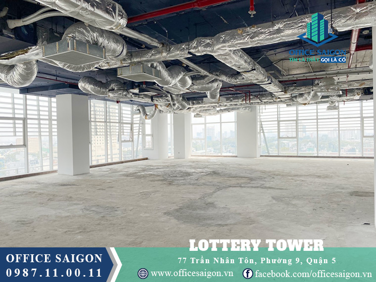 View diện tích cho thuê 500m2 tại cao ốc Lottery Tower