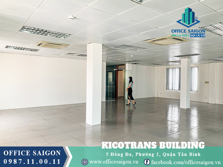 Tổng quan khu vực thuê tại tòa nhà cho thuê văn phòng Kicotrans Building Quận Tân Bình 