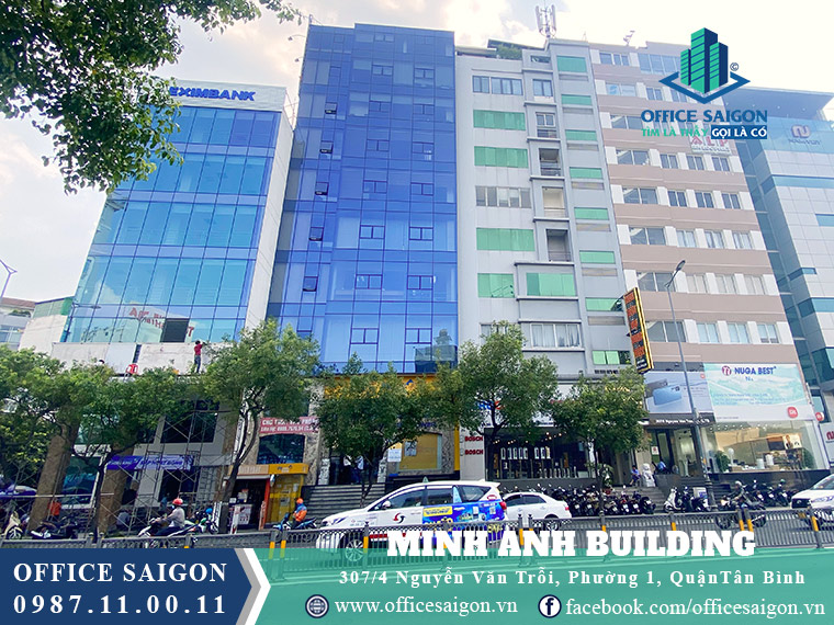 ảnh chụp tòa nhà cho thuê văn phòng Minh Anh building