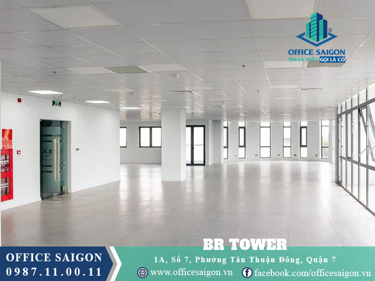 Sàn 200m2 tại tòa nhà cho thuê văn phòng B&R Office Building Quận 7