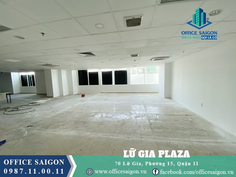 Mặt bằng trống tại văn phòng cho thuê Lữ Gia plaza quận 11