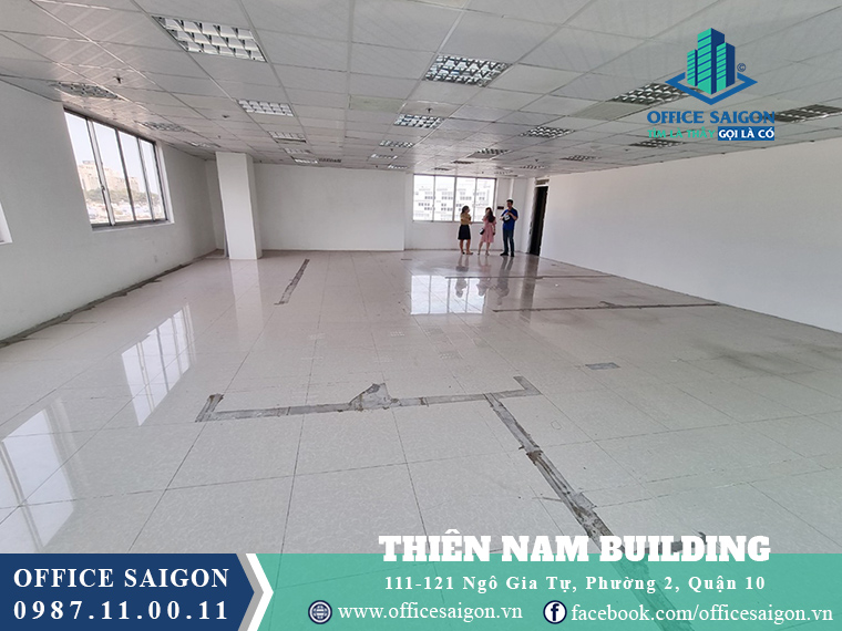 Diện tích 350m2 đang cho thuê tại tầng 10 tòa nhà Thiên Nam Building quận 10