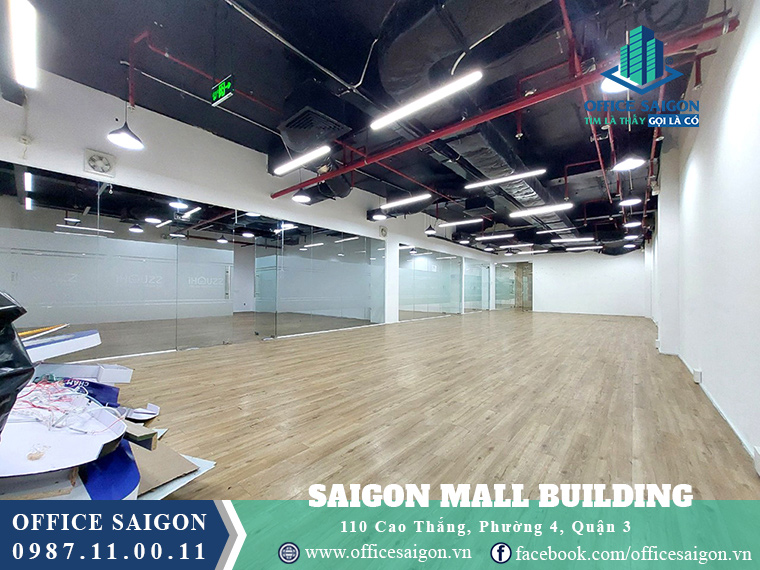 view sàn cho thuê văn phòng tại toà nhà Saigon Mall Quận 3