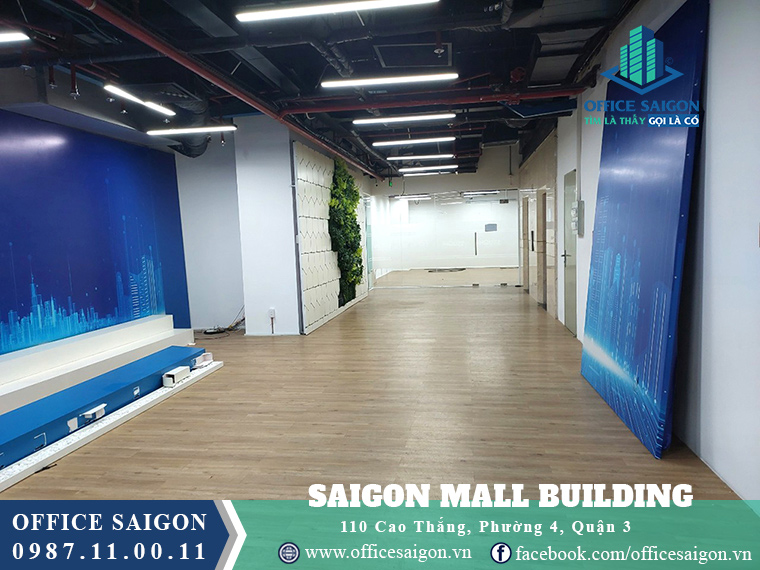 Lối đi cho thuê văn phòng toà nhà Saigon Mall Quận 3