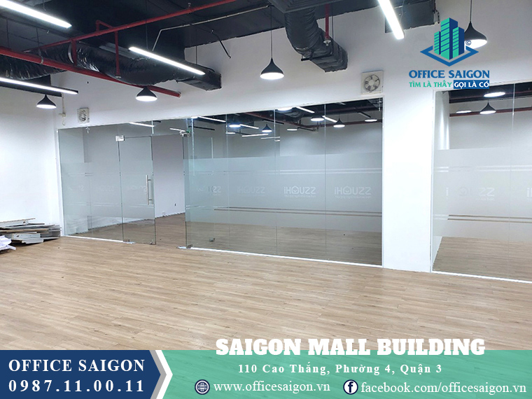 View sàn tầng 2 cho thuê văn phòng toà nhà Saigon Mall Quận 3