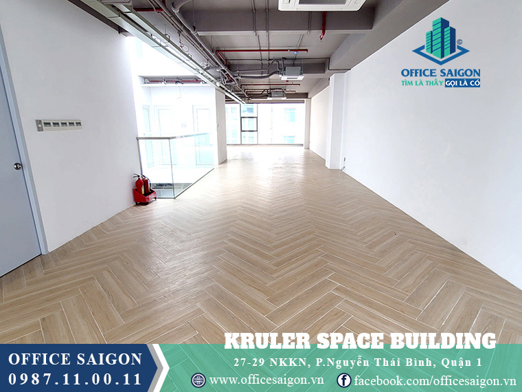 View sàn tầng trệt cho thuê văn phòng toà nhà Kruler Space Quận 1