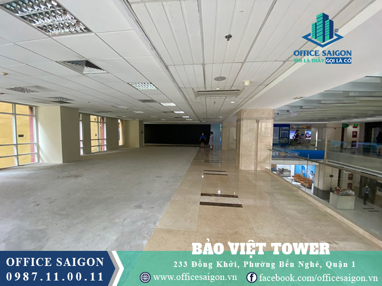 Mặt bằng 200m2 giá tốt tại văn phòng cho thuê Bảo Việt Tower quận 1