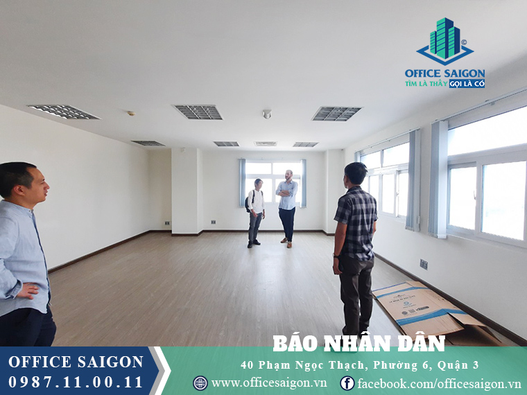 Mặt bằng 49m2 tại tầng 9 văn phòng cho thuê Báo Nhân Dân Quận 3