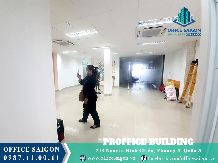 View sàn cho thuê tại văn phòng Proffice Quận 3