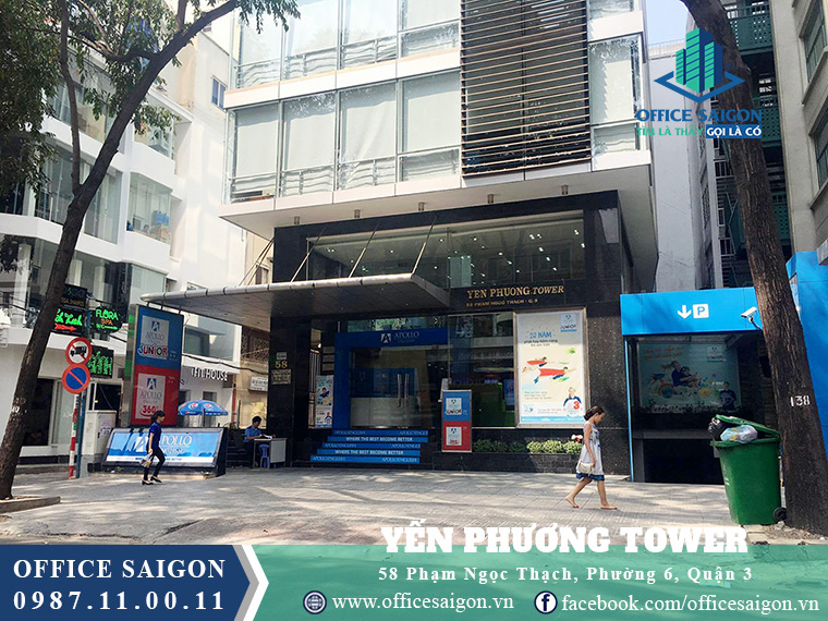 Lối vào toà nhà văn phòng cho thuê tại Yến Phượng Tower