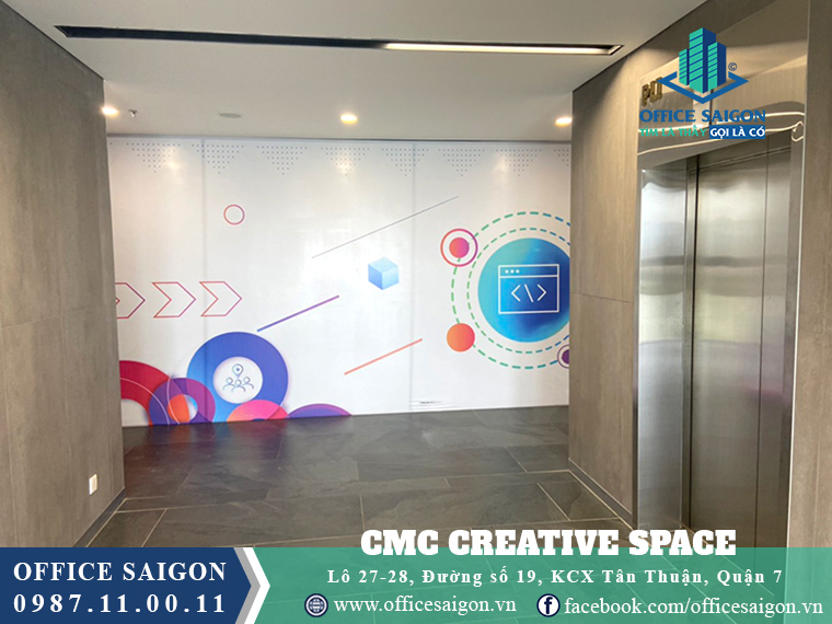 Thang tải hàng tại văn phòng cho thuê toà nhà CMC Creative Space Quận 7