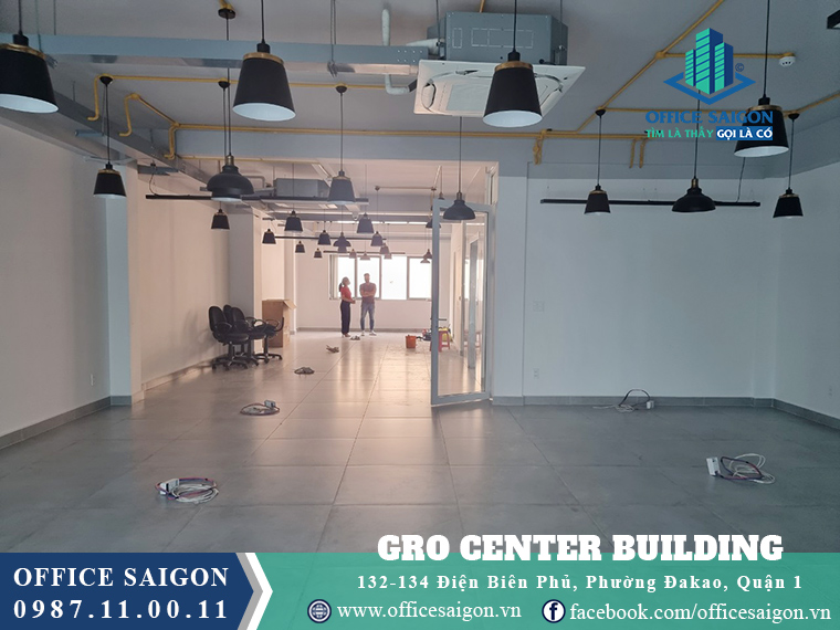 Diện tích 100m2 tải trọng tại tầng 4 văn phòng cho thuê toà nhà Gro Center quận 1