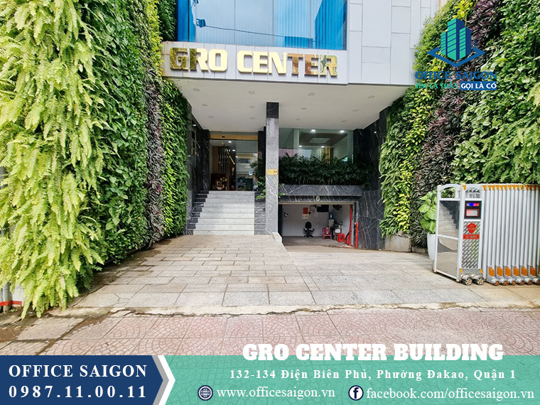 Lối vào văn phòng cho thuê Gro Center Quận 1