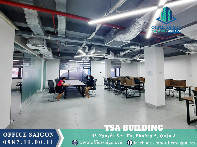 Mặt bằng 170m2 tại tầng 2 văn phòng cho thuê toà nhà TSA NSH Building Quận 3