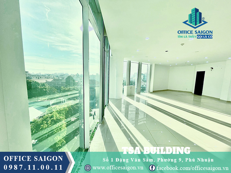 Sàn trống tại toà nhà văn phòng cho thuê Đặng Văn Sâm Building Quận Phú Nhuận