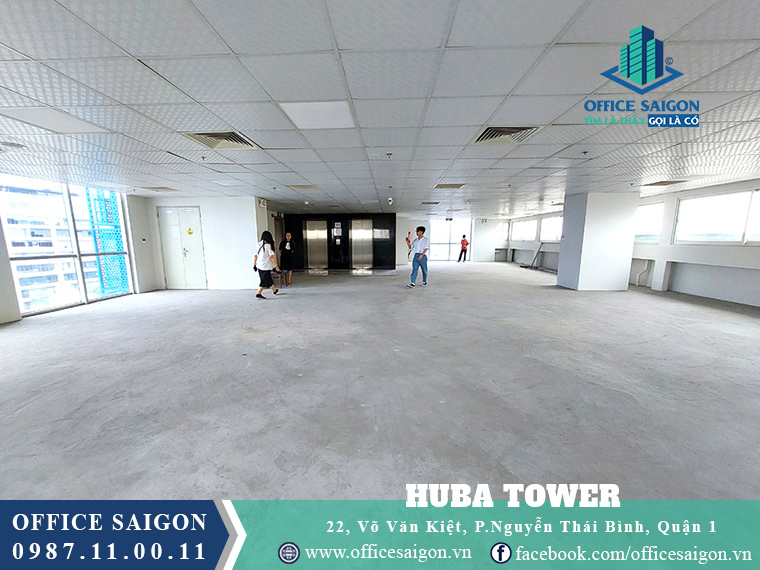 Sàn trống giá tốt tại toà nhà văn phòng cho thuê Huba Tower Quận 1