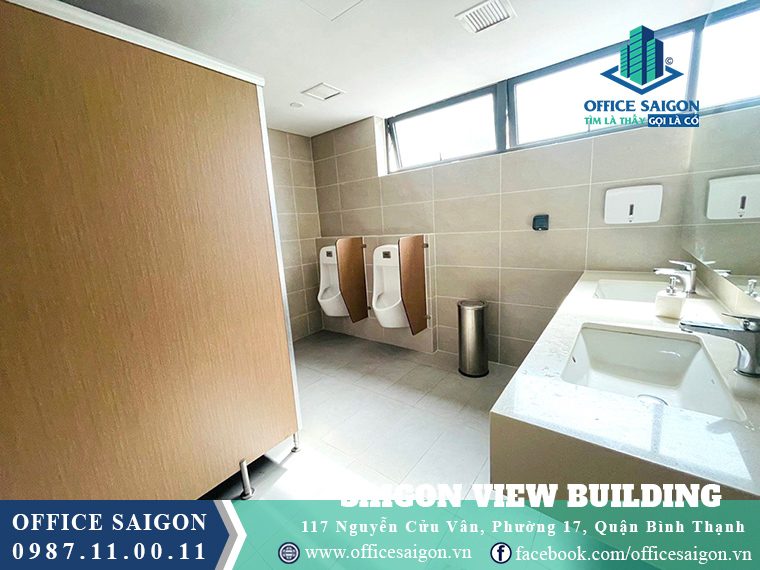 Hệ thống toilet tại văn phòng cho thuê toà nhà Saigon View Building Quận Bình Thạnh