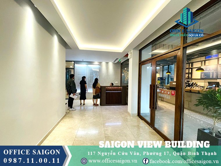 Mặt bằng tầng trệt tại toà nhà văn phòng cho thuê Saigon View Quận Bình Thạnh