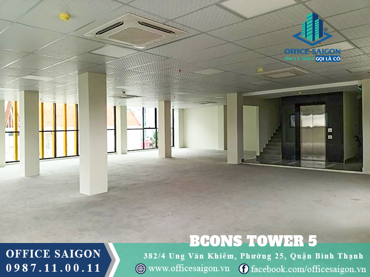 Diện tích trống giá tốt toà nhà văn phòng cho thuê Bcons Tower 5 Quận Bình Thạnh