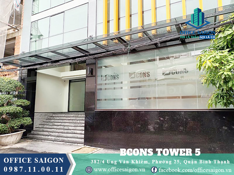 Lối vào toà nhà văn phòng cho thuê Bcons Tower 5 Quận Bình Thạnh