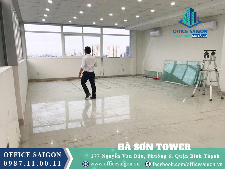 Office SaiGon hỗ trợ xem sàn toà nhà văn phòng cho thuê Hà Sơn Tower Quận Bình Thạnh