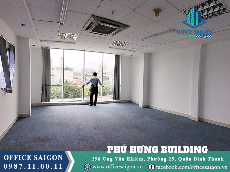 Diện tích 30m2 tầng 4 tại văn phòng cho thuê Phú Hưng Building Quận Bình Thạnh
