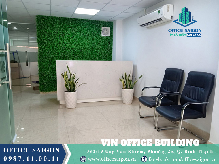 Lễ tân văn phòng cho thuê toà nhà Vin Office Building Quận Bình Thạnh