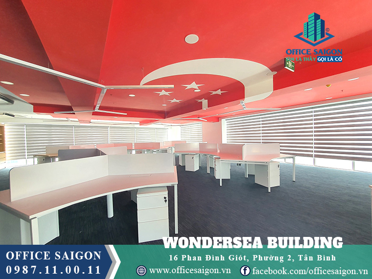 Sàn trống có nội thất văn phòng cho thuê toà nhà Wondersea Building Quận Tân Bình