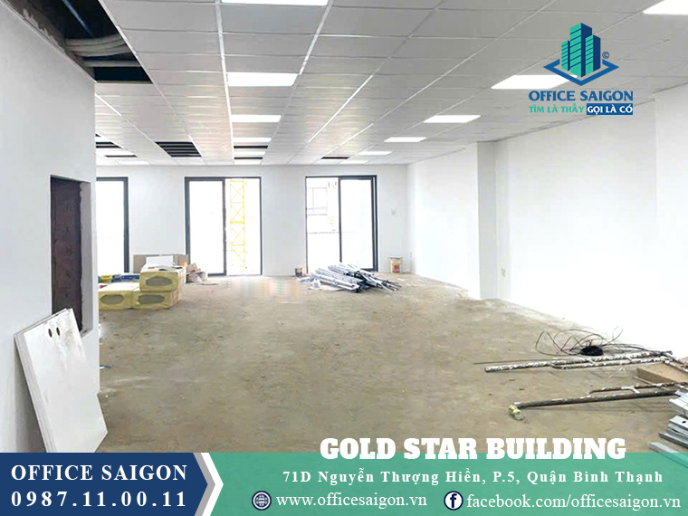 Sàn toà nhà văn phòng cho thuê Gold Star Building Nguyễn Thượng Hiền Quận Bình Thạnh