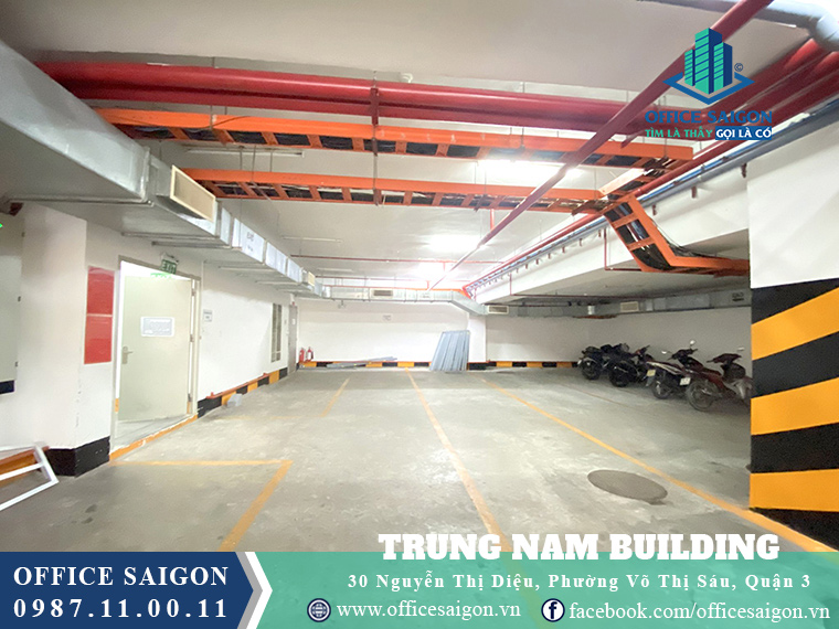 Hầm giữ xe văn phòng cho thuê toà nhà Trung Nam Building Quận 3