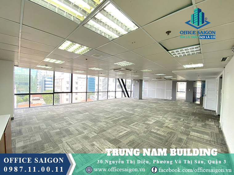 Sàn trống văn phòng cho thuê toà nhà Trung Nam Building Quận 3