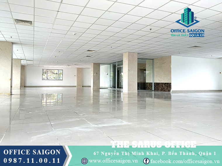 Sàn trống giá ưu đãi toà nhà văn phòng cho thuê The Sarus Office Building Quận 1