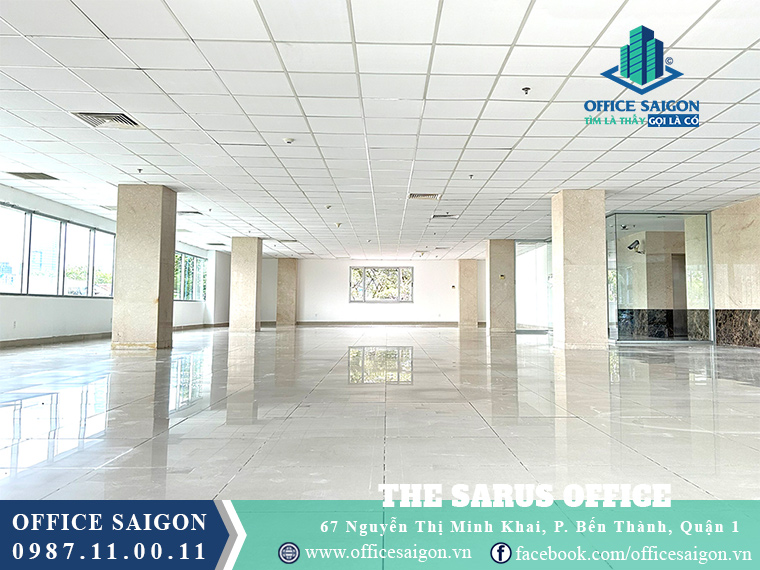 Sàn trống giá tốt văn phòng cho thuê the Sarus Office Quận 1