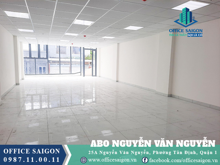 Sàn trống giá tốt văn phòng cho thuê toà nhà ABO Nguyễn Văn Nguyễn Quận 1