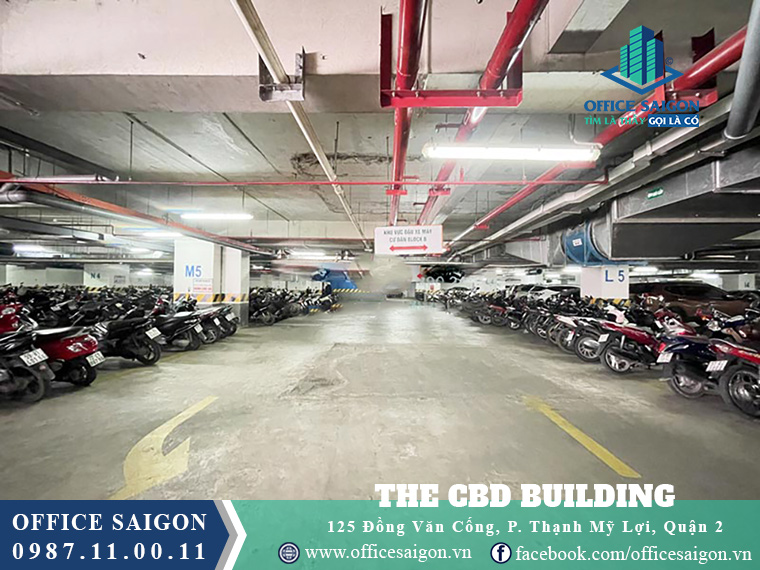 Hầm gửi xe văn phòng cho thuê toà nhà The CBD Building quận 2