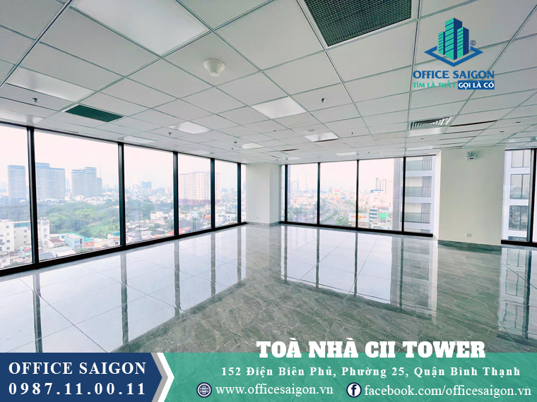 Một góc view văn phòng cho thuê toà nhà CII Tower