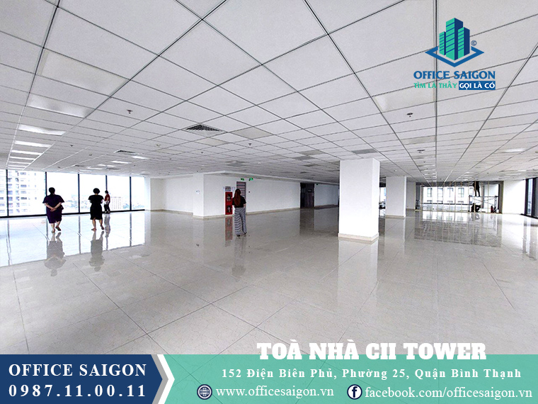 Sàn trống giá tốt văn phòng cho thuê toà nhà CII Tower