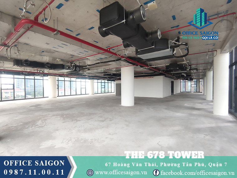 Sàn trống tại 678 Tower văn phòng cho thuê quận 7