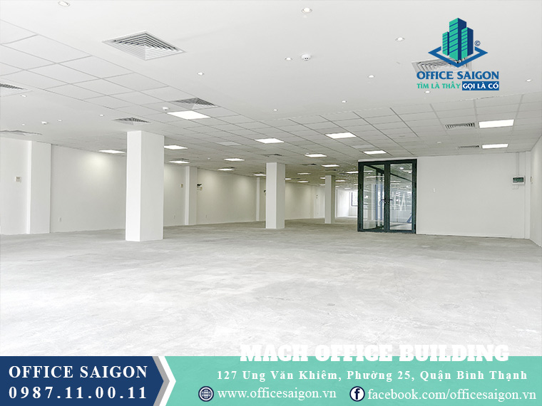 Sàn trống văn phòng cho thuê MACH Office Building quận Bình Thạnh