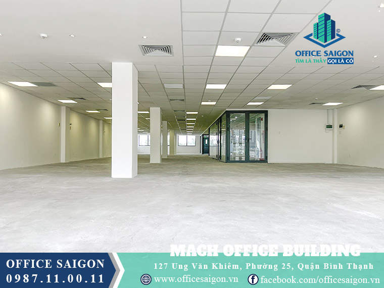 Mặt bằng 419m2 văn phòng cho thuê MACH Office Building quận Bình Thạnh