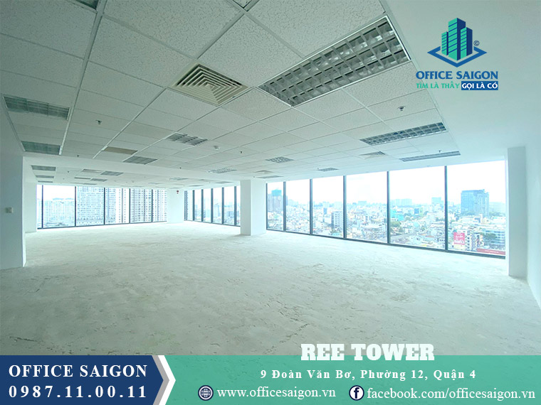 Diện tích cho thuê tòa nhà Ree Tower Building quận 4