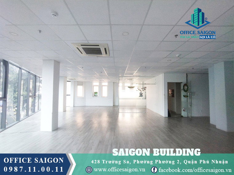 Sàn trống toà nhà Saigon Building Trường Sa quận Phú Nhuận